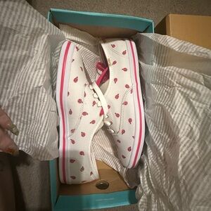 Kate Spade x Keds White Sneakers Pink Ladybug Women’s 7 New in Box